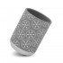 Set accessori bagno 3 pezzi da appoggio in ceramica grigio  Circus