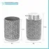 Set accessori bagno da appoggio 2 pezzi in ceramica grigio  Circus