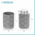 Set accessori bagno da appoggio 4 pezzi in ceramica grigio  Circus