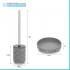 Set accessori bagno da appoggio 4 pezzi in ceramica grigio  Circus