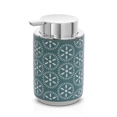 Dispenser porta sapone da appoggio in ceramica turchese cobalto  Circus 