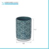 Portaspazzolino da appoggio in ceramica turchese cobalto multiuso  Circus 