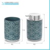 Set accessori bagno da appoggio 2 pezzi in ceramica turchese cobalto  Circus