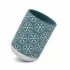 Set accessori bagno 3 pezzi da appoggio in ceramica turchese cobalto  Circus