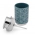 Set accessori bagno da appoggio 4 pezzi in ceramica turchese cobalto  Circus