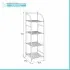 Scaffale bagno H 116 in metallo design nero con quattro ripiani 