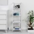 Scaffale bagno H 116 in metallo design bianco con quattro ripiani 