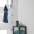 Set 3 appendini da muro bianco grigio e verde fissaggio con viti o adesivo  Bruce
