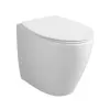 Water singolo filomuro a terra Rimless Simas LFT in ceramica bianco lucido 
