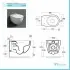 Wc singolo sospeso Simas Vignoni Rimless in ceramica bianco lucido 