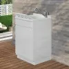 Mobile Lavatoio in Kit 50x50 cm con Vasca in Resina colore Bianco