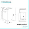 Mobile Lavatoio in Kit 50x50 cm con Vasca in Resina colore Bianco