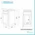 Mobile Lavatoio in Kit 50x50 cm con Vasca in Resina colore Bianco