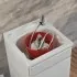 Mobile Lavatoio in Kit 50x50 cm con Vasca in Resina colore Bianco