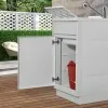 Mobile Lavatoio in Kit 50x50 cm con Vasca in Resina colore Bianco