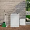 Mobile Lavatoio in Kit 60x60 cm con Vasca colore Bianco in Resina