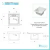 Mobile Lavatoio in Kit 60x60 cm con Vasca colore Bianco in Resina