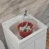 Mobile Lavatoio in Kit 60x60 cm con Vasca colore Bianco in Resina