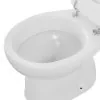 Set sanitari bagno in ceramica bianca lucida  Flora completo di sedile wc