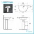 Sanitari bagno in set completo di lavabo con colonna e copriwater