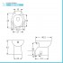 Wc tradizionale a pavimento in ceramica bianco lucido con brida  Flora