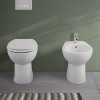 Wc tradizionale a pavimento in ceramica bianco lucido con brida  Flora