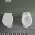 Wc tradizionale a pavimento in ceramica bianco lucido con brida  Flora