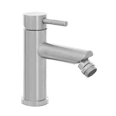 Miscelatore bidet acciaio spazzolato con piletta click-clack  York 