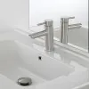 Set miscelatori lavabo e bidet acciaio spazzolato e piletta click-clack  York 