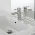 Set miscelatori lavabo e bidet acciaio spazzolato e piletta click-clack  York 