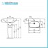 Lavabo Ideal Standard 55 cm con colonna in ceramica lucida  I.Life A 