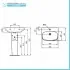 Lavabo Ideal Standard 55 cm con colonna in ceramica lucida  I.Life A 