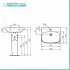 Lavabo Ideal Standard 65 cm con colonna in ceramica lucida  I.Life A 