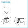 Sanitari Ideal Standard Tesi sospesi Rimless AquaBlade copriwater originale 
