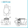 Sanitari Ideal Standard Connect sospesi Rimless AquaBlade copriwater originale 