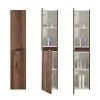 Pensile bagno sospeso 150 H noce con ripiani regolabili Maiori/Minori