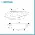 Mobile bagno sospeso curvo 90 noce con lavabo e specchio cm Minori 
