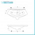 Mobile bagno sospeso 90 noce con lavabo e specchio 70x90 cm Maiori 