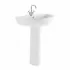 Lavabo con colonna 60 cm Geberit in ceramica lucida  Colibrì