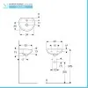 Lavabo sospeso 40 cm Geberit in ceramica lucida  Colibrì