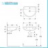 Lavabo sospeso 60 cm Geberit in ceramica lucida | Colibrì