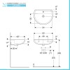 Lavabo con colonna 60 cm Geberit in ceramica lucida  Colibrì