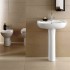 Lavabo con colonna 60 cm Geberit in ceramica lucida  Colibrì