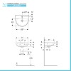 Lavabo sospeso Geberit 45 cm in ceramica bianco  Selnova