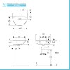 Lavabo sospeso Geberit 50 cm in ceramica bianco  Selnova
