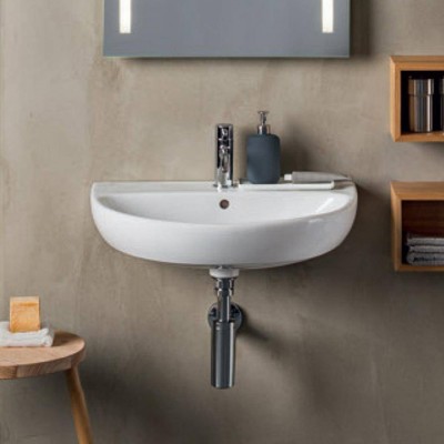 Lavabo sospeso Geberit 55 cm in ceramica bianco  Selnova