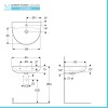 Lavabo sospeso Geberit 65 cm in ceramica bianco  Selnova