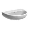 Lavabo con colonna Geberit 55 cm in ceramica bianco  Selnova 