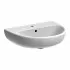 Lavabo con colonna Geberit 55 cm in ceramica bianco  Selnova 