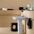 Lavabo con colonna Geberit 55 cm in ceramica bianco  Selnova 